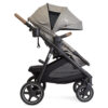 Ginger LX 4-in-1 One-Hand Pramette Stroller - Convertible Pramette & Stroller, Newborn to Toddler (Dove)