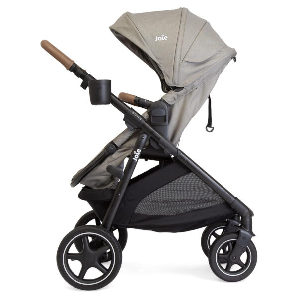 Ginger LX 4-in-1 One-Hand Pramette Stroller - Convertible Pramette & Stroller, Newborn to Toddler (Dove)