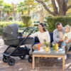 Ginger LX 4-in-1 One-Hand Pramette Stroller - Convertible Pramette & Stroller, Newborn to Toddler (Dove)