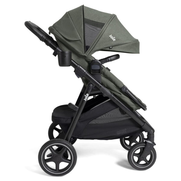 Ginger LX 4-in-1 One-Hand Pramette Stroller - Convertible Pramette & Stroller, Newborn to Toddler (Dove)