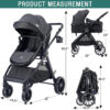 688a641802a19fa9bbe9e5f23c3b46727ccc851dab1c3f9f2f147.jpg Baby Stroller 2 in 1 Newborn Convertible Stroller Bassinet for Infant New Born Pushchair 0-36 Month
