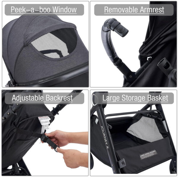 688a641dc381eaaa8e03ae4d2c1ceebf252f44fd8623bf643bb80.jpg Baby Stroller 2 in 1 Newborn Convertible Stroller Bassinet for Infant New Born Pushchair 0-36 Month