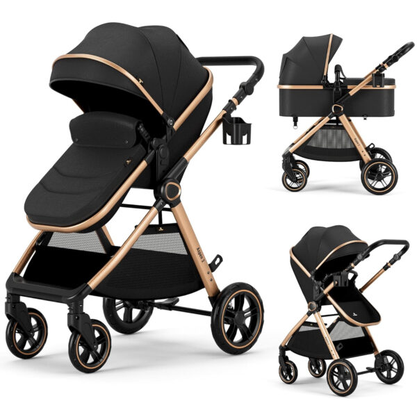 688a641ebd674bf8367b97fe1577dd0fbec37c45982d8496f5768.jpg Baby Stroller 2 in 1 Newborn Convertible Stroller Bassinet for Infant New Born Pushchair 0-36 Month