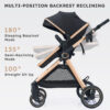 688a642168aeee8da28d270697a6ebc1b7007210edc38a4440e6f.jpg Baby Stroller 2 in 1 Newborn Convertible Stroller Bassinet for Infant New Born Pushchair 0-36 Month