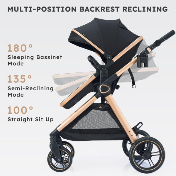 688a642168aeee8da28d270697a6ebc1b7007210edc38a4440e6f.jpg Baby Stroller 2 in 1 Newborn Convertible Stroller Bassinet for Infant New Born Pushchair 0-36 Month
