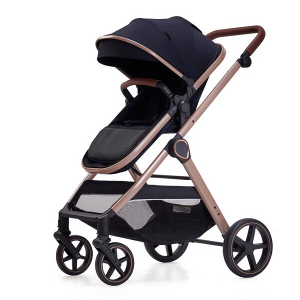 688a6485e3a8b41993307a0dc43b9d3dc8c20e268360f7e4af10a.jpg 2 in 1 Baby Stroller, Newborn Infant Toddler Convertible Bassinet Pram Stroller for 0-36 Months Old Babies (Black)