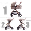 688a6489627bb38a7abe2b77620f5f42d36584d5e948a705272bb.jpg 2 in 1 Baby Stroller, Newborn Infant Toddler Convertible Bassinet Pram Stroller for 0-36 Months Old Babies (Black)