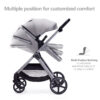 688a6499c8c26605cb8d7843f36f45190979cbef40bad35bb5871.jpg 2 in 1 Baby Stroller, Newborn Infant Toddler Convertible Bassinet Pram Stroller for 0-36 Months Old Babies (Black)