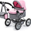 Bayer Design Baby Doll Trendy Pram in Grey/Pink, 67 x 41 x 68 centimeters, 1300800