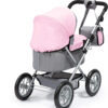 Bayer Design Baby Doll Trendy Pram in Grey/Pink, 67 x 41 x 68 centimeters, 1300800