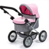 Bayer Design Baby Doll Trendy Pram in Grey/Pink, 67 x 41 x 68 centimeters, 1300800