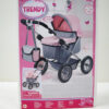Bayer Design Baby Doll Trendy Pram in Grey/Pink, 67 x 41 x 68 centimeters, 1300800