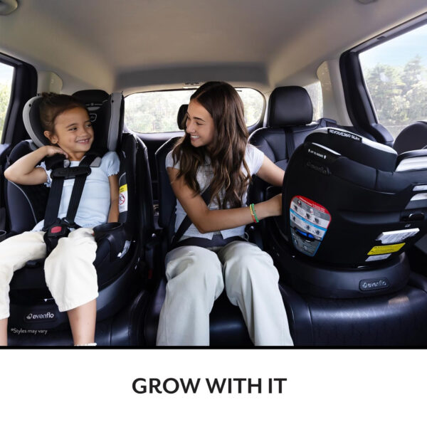Evenflo Revolve360 Slim 2-in-1 Rotational Car Seat with Quick Clean Cover (Salem Black)