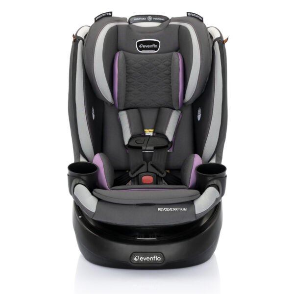 Evenflo Revolve360 Slim 2-in-1 Rotational Car Seat with Quick Clean Cover (Salem Black)