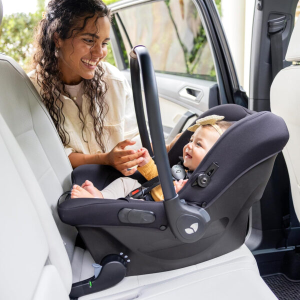 Mint Latch Baseless Infant Car Seat – Lightweight, Built-in Rigid Latch Connectors and Side Impact Protection – No Base Installation Required (Dove)