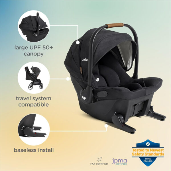 Mint Latch Baseless Infant Car Seat – Lightweight, Built-in Rigid Latch Connectors and Side Impact Protection – No Base Installation Required (Dove)