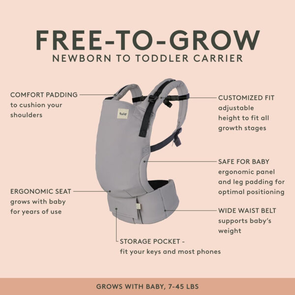 688a695743f454ce26cac6568627788076c6f17a45937974a4db2.jpg Baby Tula Cotton Free-to-Grow Baby Carrier - Adjustable, Comfortable, Newborn to Toddler Carrier - Ergonomic Fit for 7lbs to 45lbs - Back & Front Carry Options - Play (Yellow/Hearts)