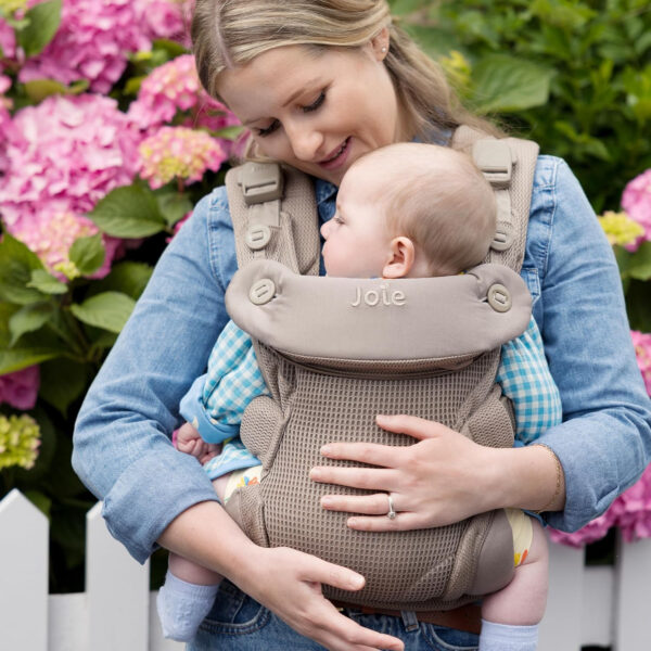 Savvy Air 4-in-1 Mesh Baby Carrier – Breathable, Ergonomic Baby Carrier with 4 Carry Positions, Cooling Mesh Fabric, Padded Straps, and Lumbar Support (Bisque)