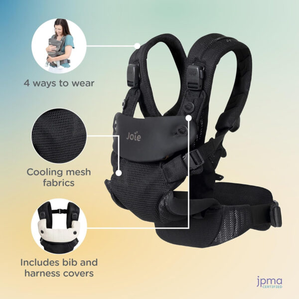 Savvy Air 4-in-1 Mesh Baby Carrier – Breathable, Ergonomic Baby Carrier with 4 Carry Positions, Cooling Mesh Fabric, Padded Straps, and Lumbar Support (Bisque)