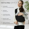 Baby Sling Carrier, Toddler Carrier Sling with Double Safety Buckle and Adjustable Shoulder Strap, Baby Carriers One Size Fits All, Black