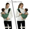 Baby Sling Carrier, Toddler Carrier Sling with Double Safety Buckle and Adjustable Shoulder Strap, Baby Carriers One Size Fits All, Black