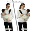 Baby Sling Carrier, Toddler Carrier Sling with Double Safety Buckle and Adjustable Shoulder Strap, Baby Carriers One Size Fits All, Black