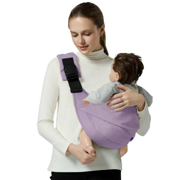 Baby Sling Carrier, Toddler Carrier Sling with Double Safety Buckle and Adjustable Shoulder Strap, Baby Carriers One Size Fits All, Black