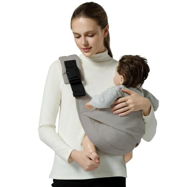 Baby Sling Carrier, Toddler Carrier Sling with Double Safety Buckle and Adjustable Shoulder Strap, Baby Carriers One Size Fits All, Black