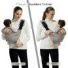 Baby Sling Carrier, Toddler Carrier Sling with Double Safety Buckle and Adjustable Shoulder Strap, Baby Carriers One Size Fits All, Black