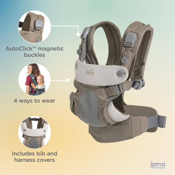 Savvy Baby Carrier – Ergonomic, Adjustable Baby Carrier with 4 Carry Positions, Padded Shoulder Straps and Lumbar Support (Marina)