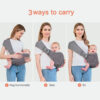 Baby Sling Carrier,Baby Carrier Newborn to Toddler,Toddler Carrier,Portable Lightweight & Spreadable Shoulder Straps (Dark Grey)