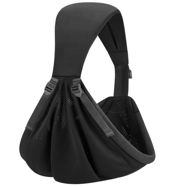 Baby Sling Carrier,Baby Carrier Newborn to Toddler,Toddler Carrier,Portable Lightweight & Spreadable Shoulder Straps (Dark Grey)