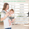 Adjustable One Shoulder Baby Carrier for Infant, Lightweight Breathable Mesh Baby Hip Carrier Portable Baby Carrier Sling for Newborn to Toddler Girl and Boy 6-40 lbs (Green)