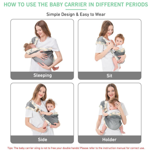 Adjustable One Shoulder Baby Carrier for Infant, Lightweight Breathable Mesh Baby Hip Carrier Portable Baby Carrier Sling for Newborn to Toddler Girl and Boy 6-40 lbs (Green)