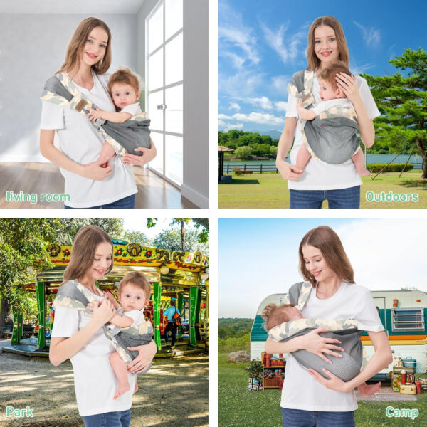 Adjustable One Shoulder Baby Carrier for Infant, Lightweight Breathable Mesh Baby Hip Carrier Portable Baby Carrier Sling for Newborn to Toddler Girl and Boy 6-40 lbs (Green)