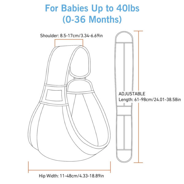 Adjustable One Shoulder Baby Carrier for Infant, Lightweight Breathable Mesh Baby Hip Carrier Portable Baby Carrier Sling for Newborn to Toddler Girl and Boy 6-40 lbs (Green)