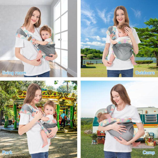 Adjustable One Shoulder Baby Carrier for Infant, Lightweight Breathable Mesh Baby Hip Carrier Portable Baby Carrier Sling for Newborn to Toddler Girl and Boy 6-40 lbs (Green)