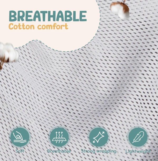 Baby Sling Carrier 8-30 lbs, Newborn Nursing, Toddler Carrier with Safety Buckle, Knob Tech Baby Closer, Adjustable Shoulder Strap, Portable and Lightweight (Gray)