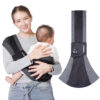 Baby Sling Carrier 8-30 lbs, Newborn Nursing, Toddler Carrier with Safety Buckle, Knob Tech Baby Closer, Adjustable Shoulder Strap, Portable and Lightweight (Gray)