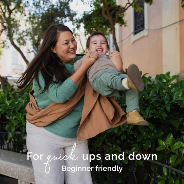 Boba Ring Sling Baby Carrier Newborn to Toddler - Lightweight & Breathable Baby Sling Carrier, Hip-Healthy Baby Carrier Sling, Baby Wrap Carrier for Front & Hip Carry, 8-35 lbs (Linen Rye)