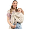 Boba Ring Sling Baby Carrier Newborn to Toddler - Lightweight & Breathable Baby Sling Carrier, Hip-Healthy Baby Carrier Sling, Baby Wrap Carrier for Front & Hip Carry, 8-35 lbs (Linen Rye)