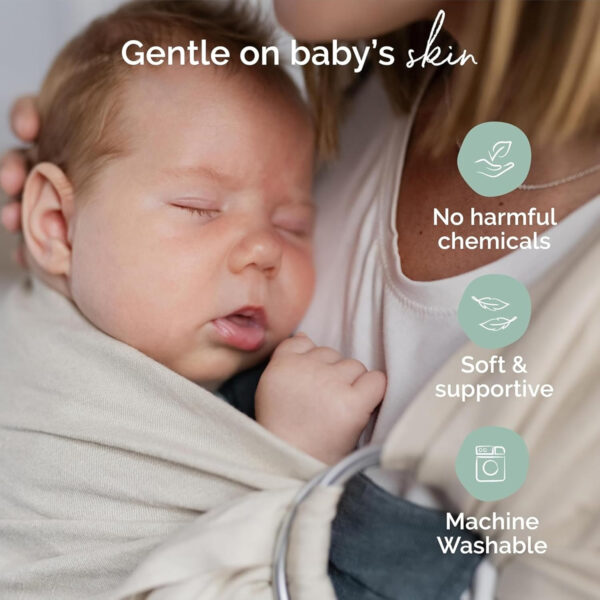 Boba Ring Sling Baby Carrier Newborn to Toddler - Lightweight & Breathable Baby Sling Carrier, Hip-Healthy Baby Carrier Sling, Baby Wrap Carrier for Front & Hip Carry, 8-35 lbs (Linen Rye)