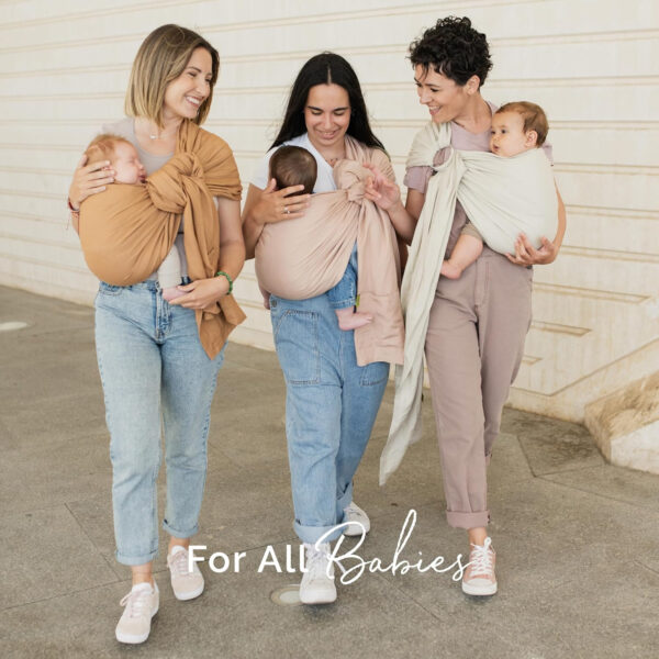 Boba Ring Sling Baby Carrier Newborn to Toddler - Lightweight & Breathable Baby Sling Carrier, Hip-Healthy Baby Carrier Sling, Baby Wrap Carrier for Front & Hip Carry, 8-35 lbs (Linen Rye)