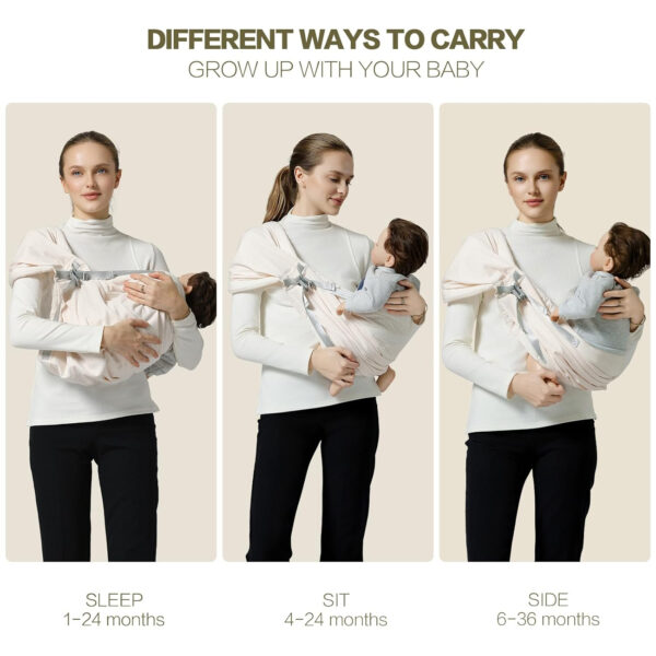 688a6b124811e2f2deea44987fea38a4a1679759412be425807b0.jpg Baby Sling Carrier, Toddler Sling Toddler Carrier with Wide Shoulder Strap, Lightweight Baby Carriers Newborn to Toddler Infant Wrap Carriers Perfect for Mom and Dad, Black