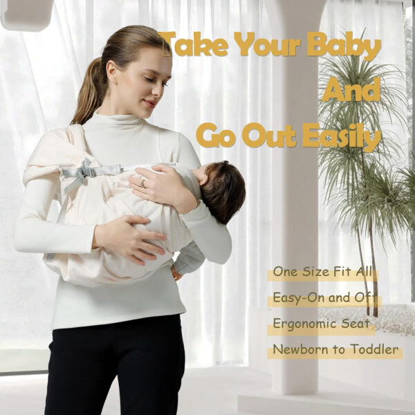 688a6b156fd79af30a99d717c81f8a28c2cf14a8ba05b73d7b7e0.jpg Baby Sling Carrier, Toddler Sling Toddler Carrier with Wide Shoulder Strap, Lightweight Baby Carriers Newborn to Toddler Infant Wrap Carriers Perfect for Mom and Dad, Black