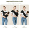 688a6b1cdb962d6c729980742506976d7f5af90790c83508a638f.jpg Baby Sling Carrier, Toddler Sling Toddler Carrier with Wide Shoulder Strap, Lightweight Baby Carriers Newborn to Toddler Infant Wrap Carriers Perfect for Mom and Dad, Black