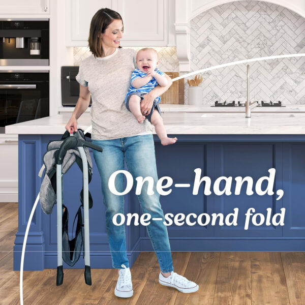 Graco Slim Snacker High Chair, Ultra Slim, Fast-Folding, Multiple Recline Positions, Comfortable Feeding, Whisk