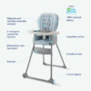Graco Slim Snacker High Chair, Ultra Slim, Fast-Folding, Multiple Recline Positions, Comfortable Feeding, Whisk