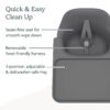 UPPAbaby Ciro High Chair/Sleek, Easy-to-Clean Design/Perfect-Fit Tray to Bring Baby to Table/Patent-Pending Harness/Dual-Position, 180-Degree Rotating Footrest/Chloe (Grey/Rubberwood)