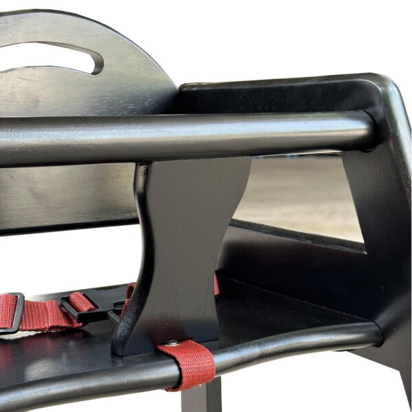 Wooden High Chair for Baby & Toddler – Restaurant-Style Stackable HighChair with Commercial Grade Solid Wood for Dining Table & Kitchen – Compact & Portable Design for Home & Restaurant Use -Natural